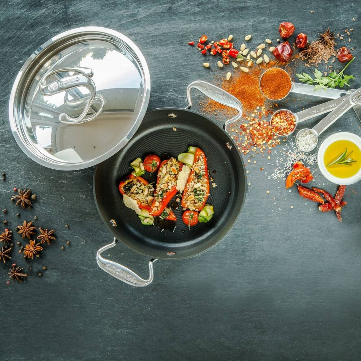 Circulon Style 20cm Hard Anodised Sauteuse Pan