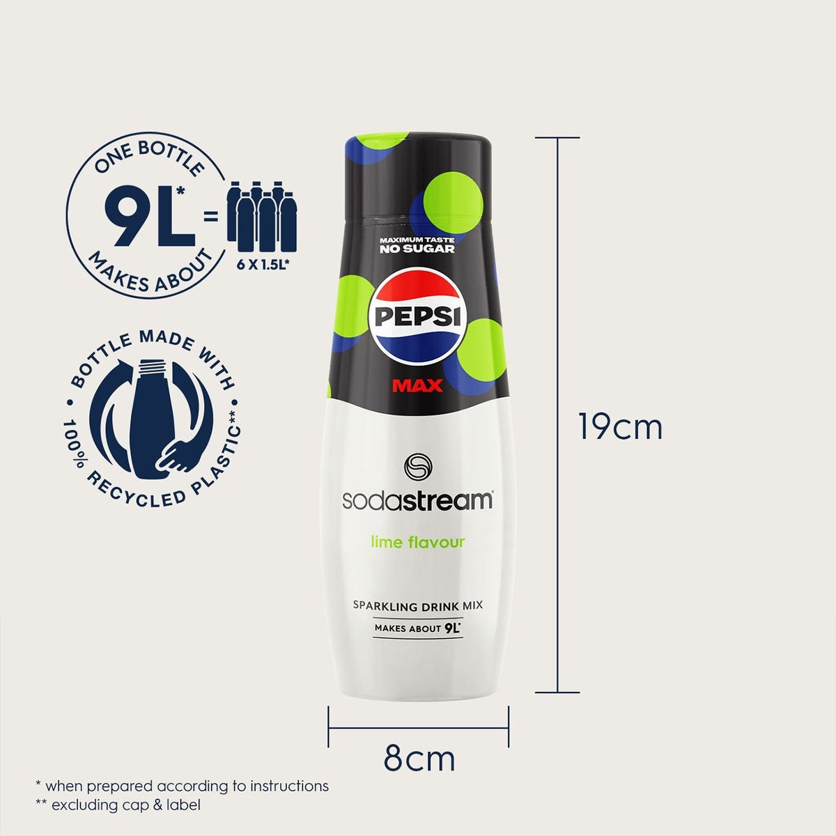 SodaStream Pepsi Max Lime Sparkling Drink Mix 440ml