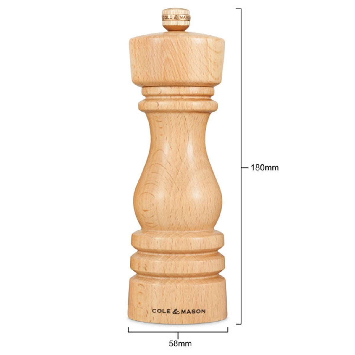 Cole & Mason London Beech Wood Salt Mill