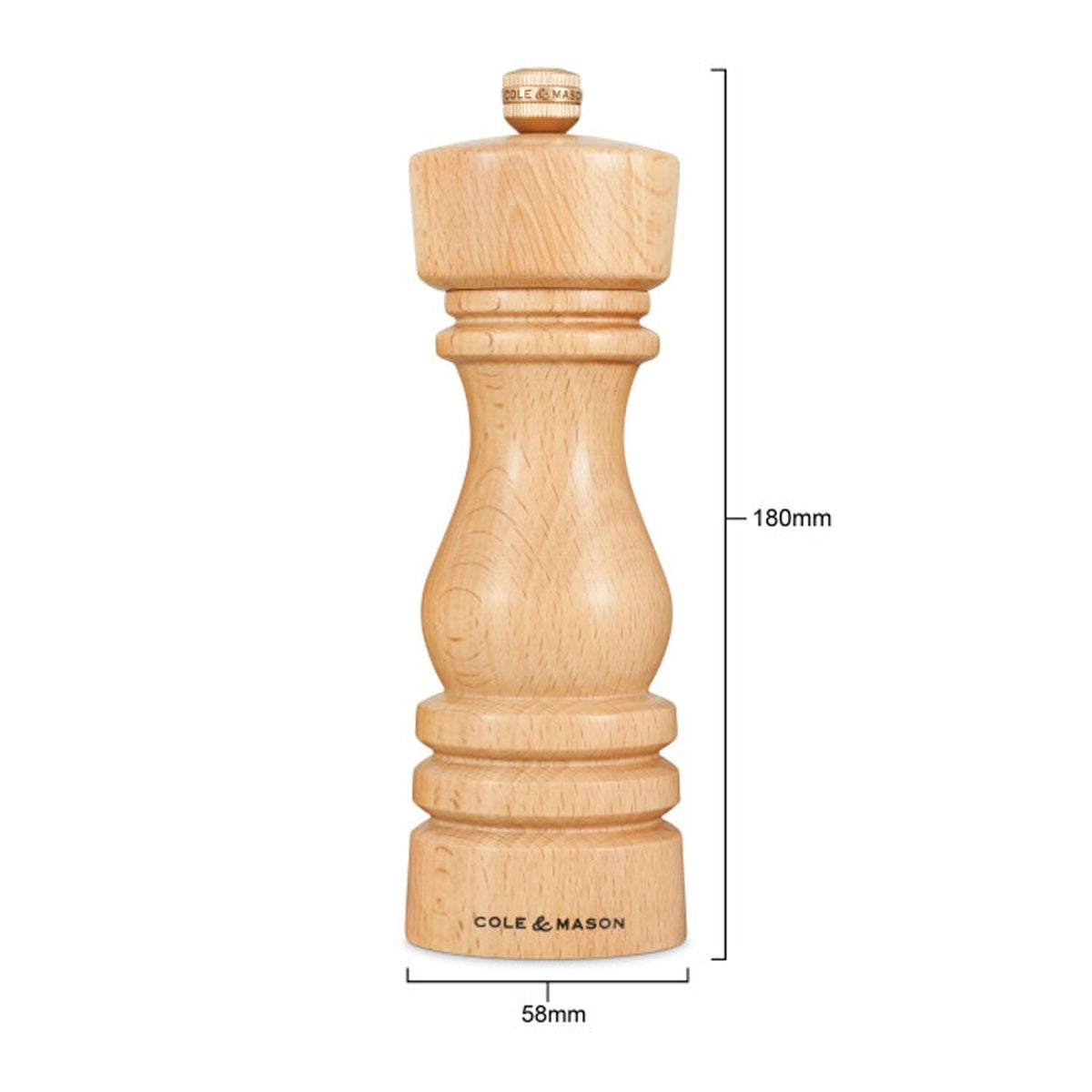 Cole & Mason London Beech Wood Pepper Mill