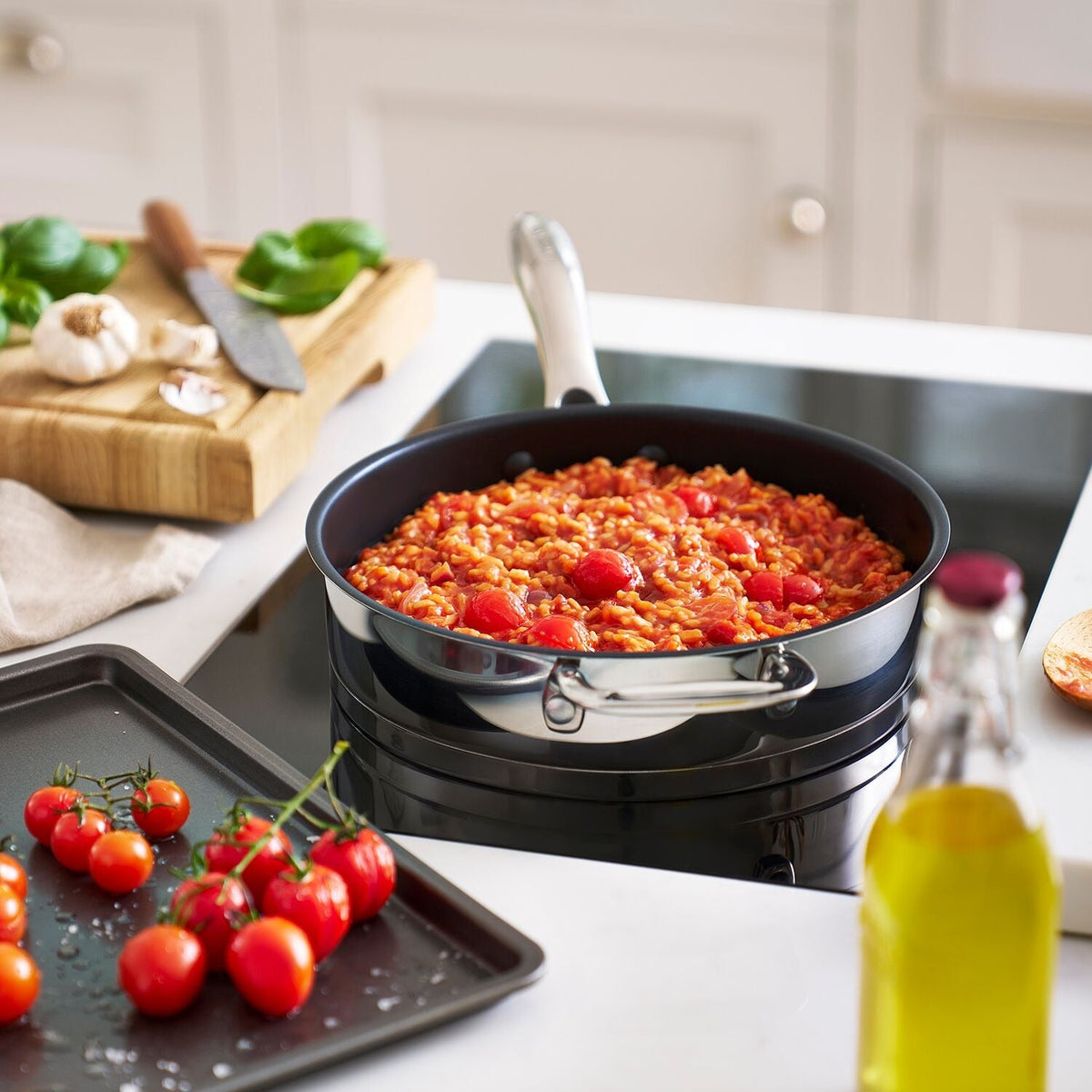 Lakeland Stainless Steel 24cm Lidded Sauté Pan