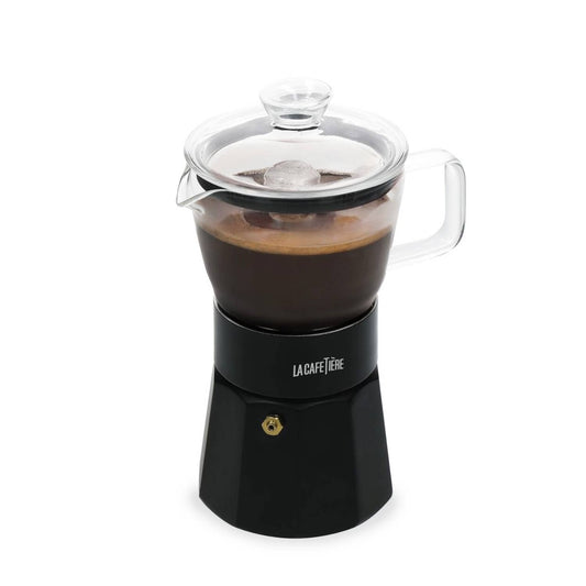 La Cafetière Verona Glass 6 Cup Espresso Maker in Black LCSTES6CGLBLK