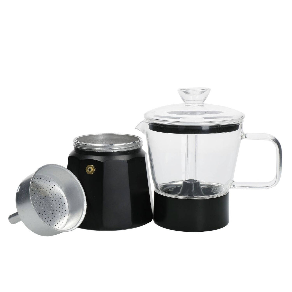 La Cafetière Verona Glass 6 Cup Espresso Maker in Black LCSTES6CGLBLK