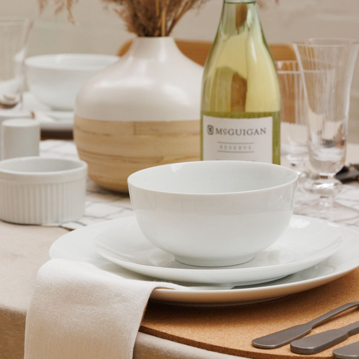 Mikasa Chalk 12-piece Porcelain Dinner Set