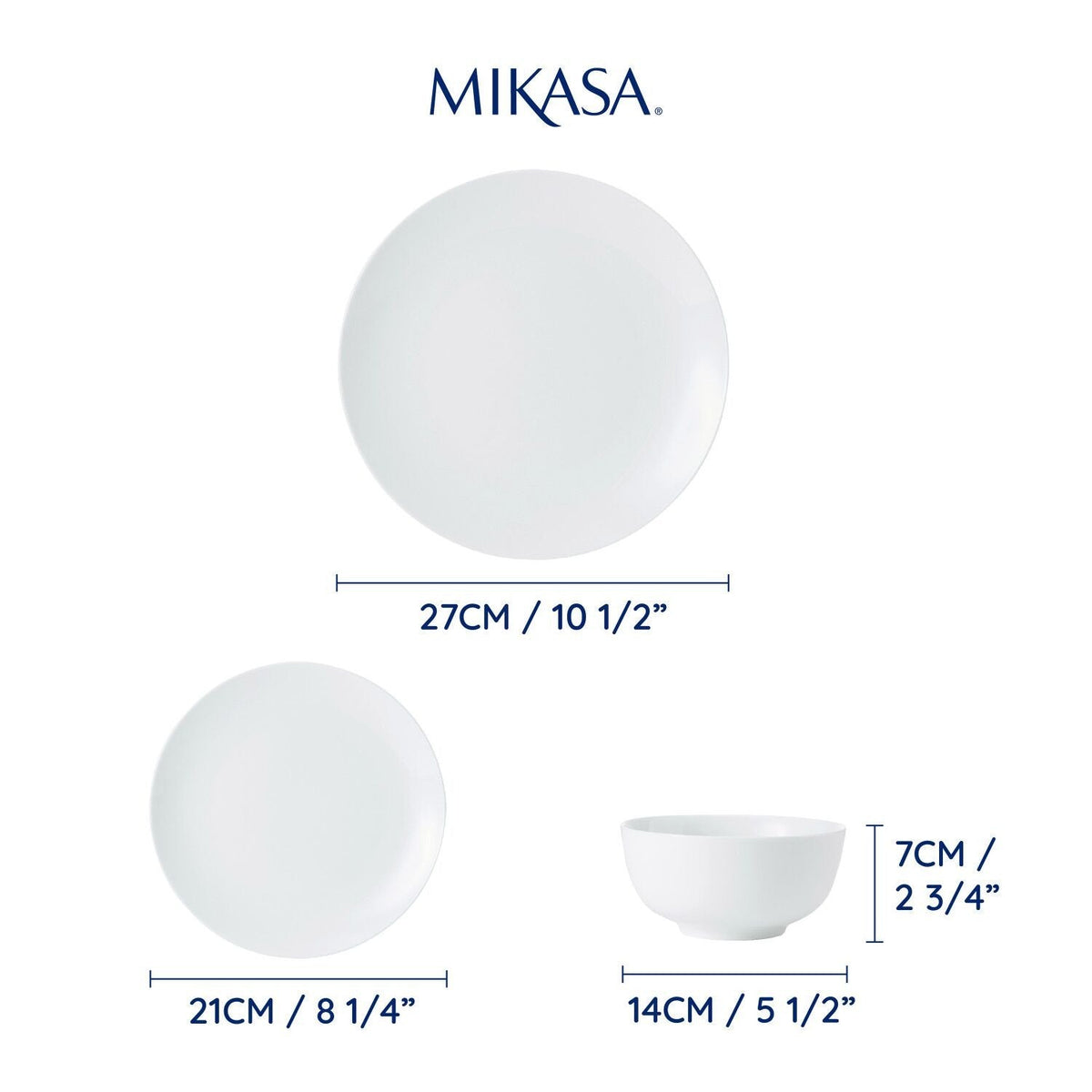 Mikasa Chalk 12-piece Porcelain Dinner Set