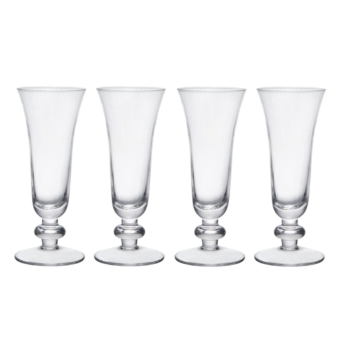 4 Mikasa Salerno Champagne Flutes 170ml
