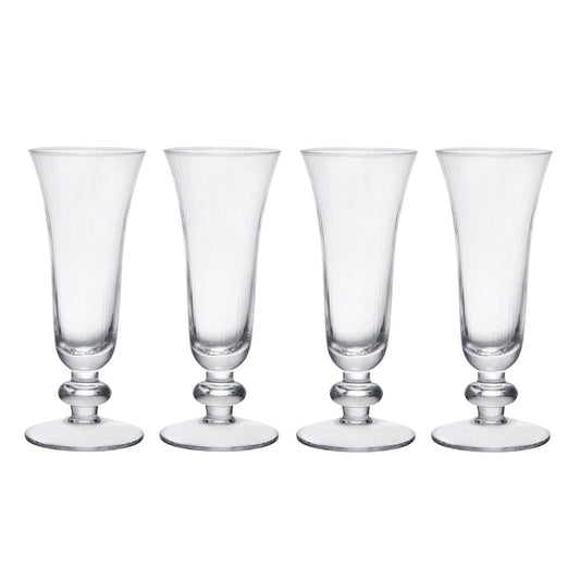 4 Mikasa Salerno Champagne Flutes 170ml