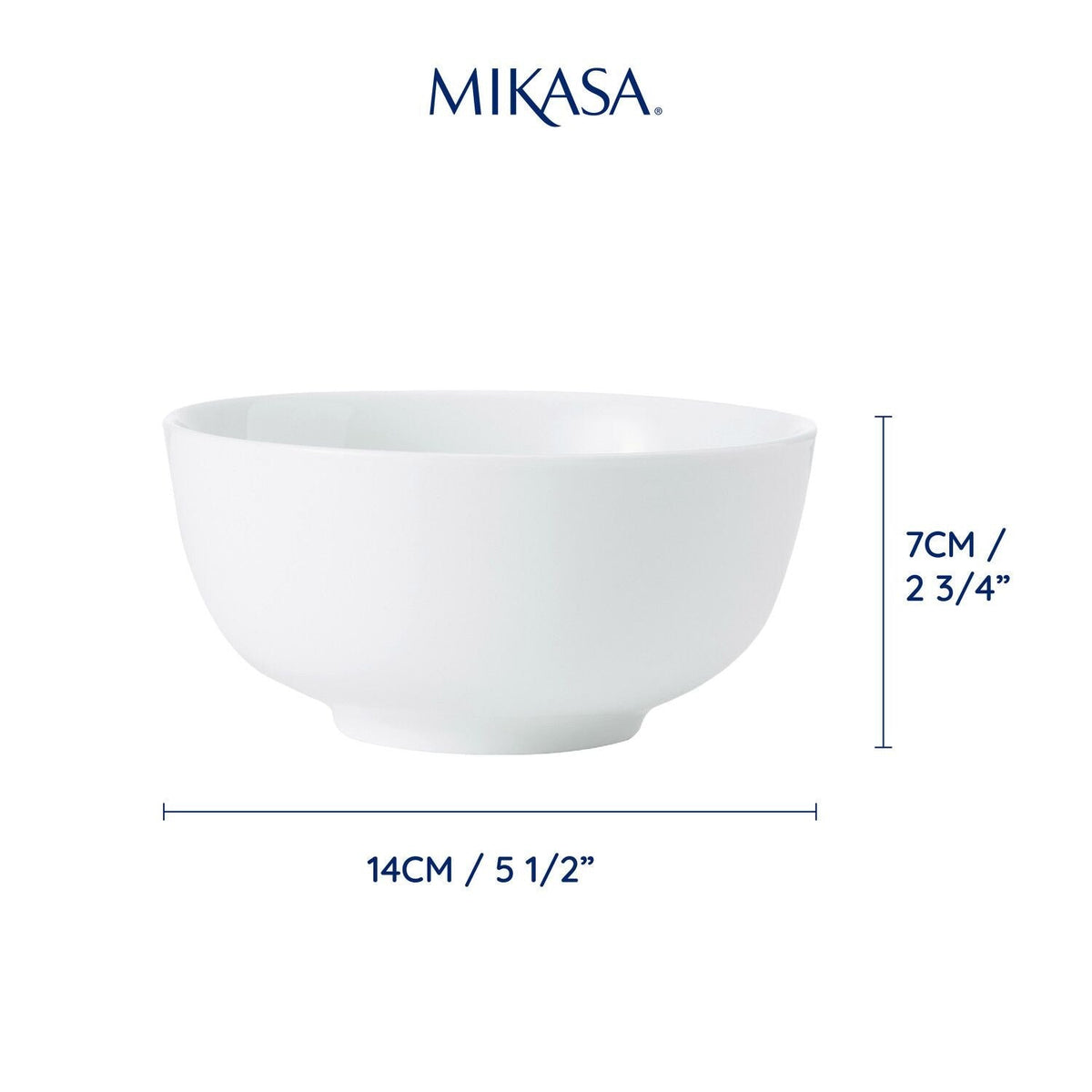 Mikasa Chalk 4-piece Porcelain Cereal Bowl Set