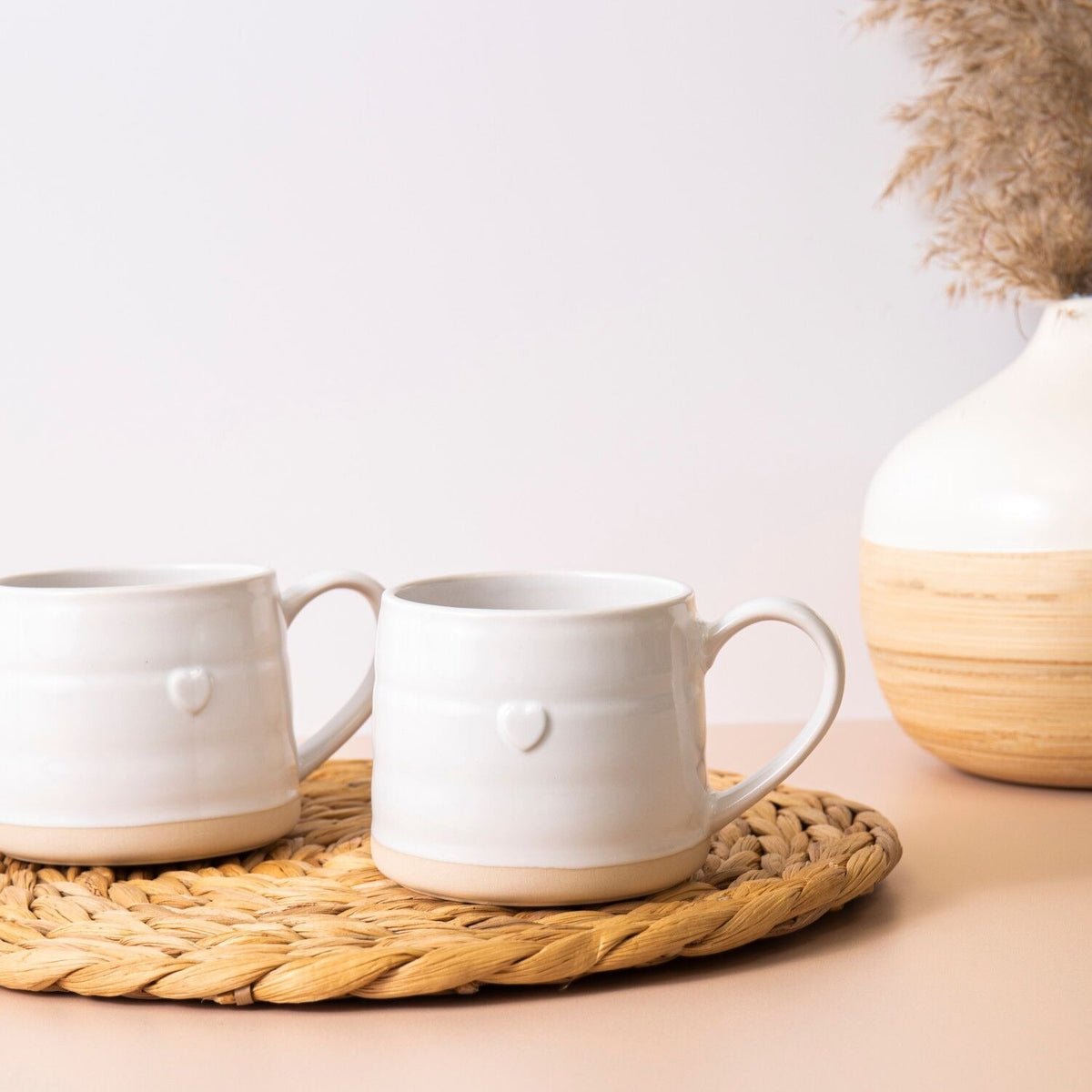 2 Mikasa Stoneware Cosy Mugs 380ml