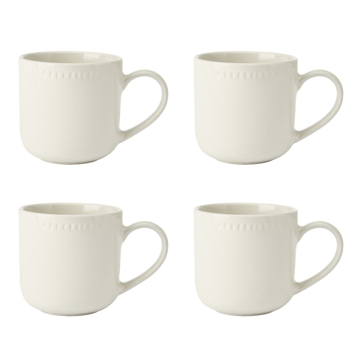 4 Mikasa Cranborne Stoneware Mugs 320ml