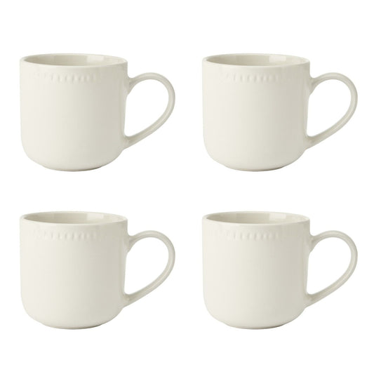 4 Mikasa Cranborne Stoneware Mugs 320ml