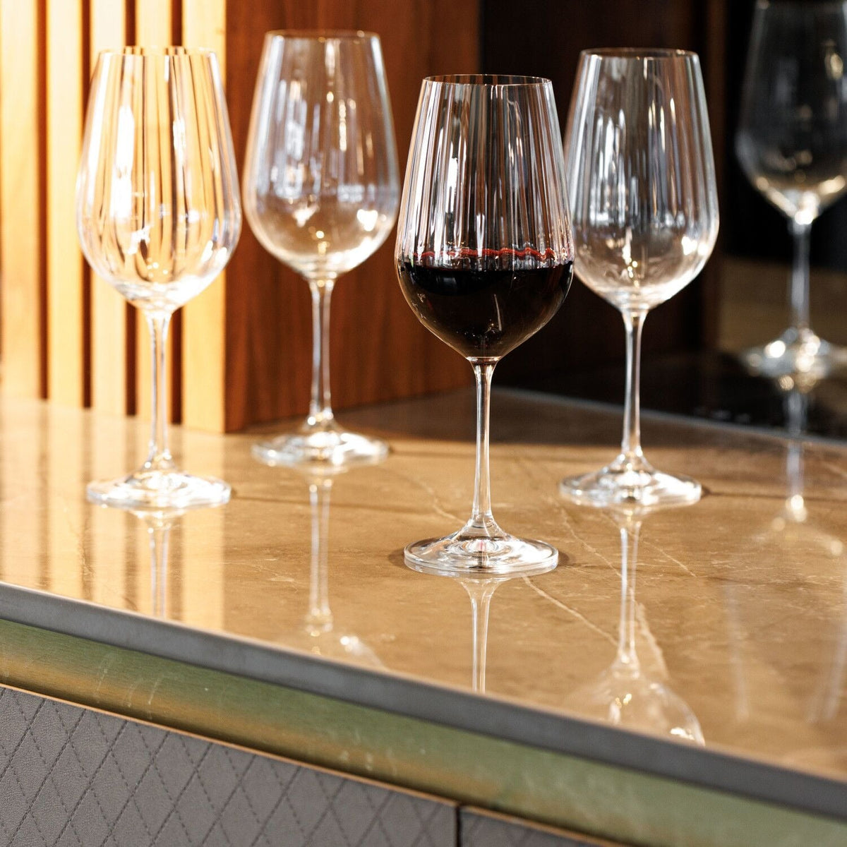 4 Mikasa Treviso Red Wine Glasses 600ml