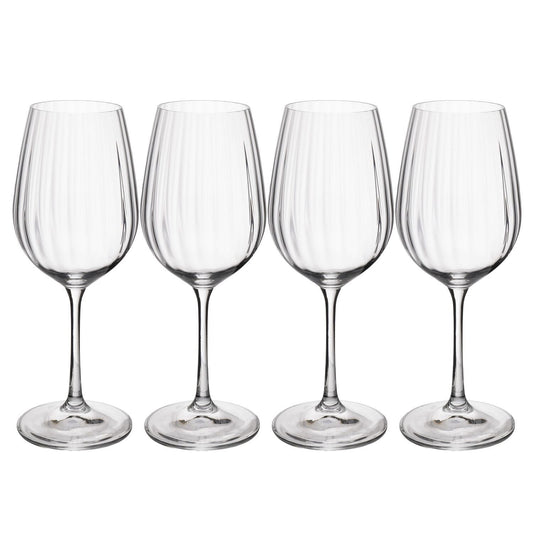 4 Mikasa Treviso White Wine Glasses 350ml