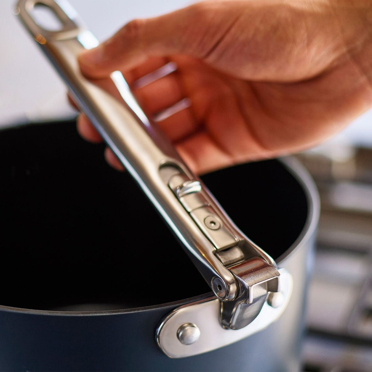 Joseph Joseph Space 23cm Saucepan with Lid and Folding Handles