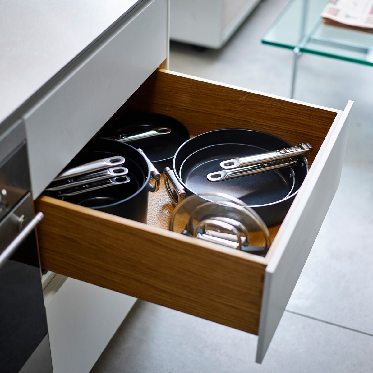 Joseph Joseph Space 28cm Sauté Pan with Lid and Folding Handles