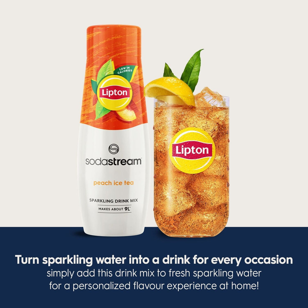 SodaStream Lipton Peach Iced Tea Sparkling Drink Mix 440ml