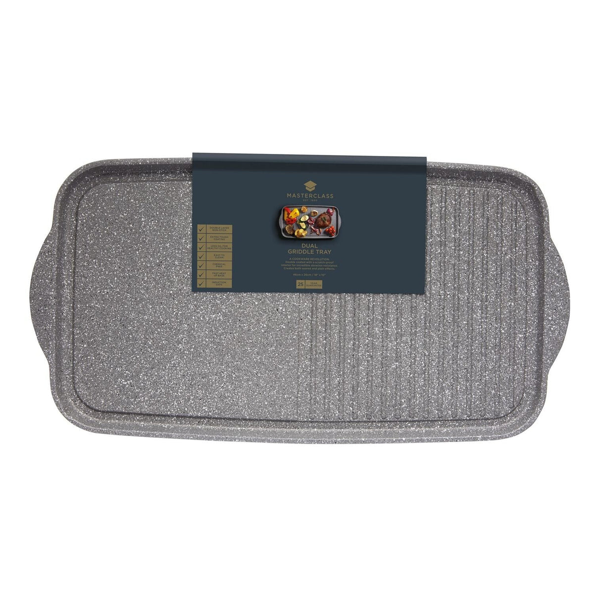 MasterClass 46cm Cast Aluminium Dual Griddle Tray