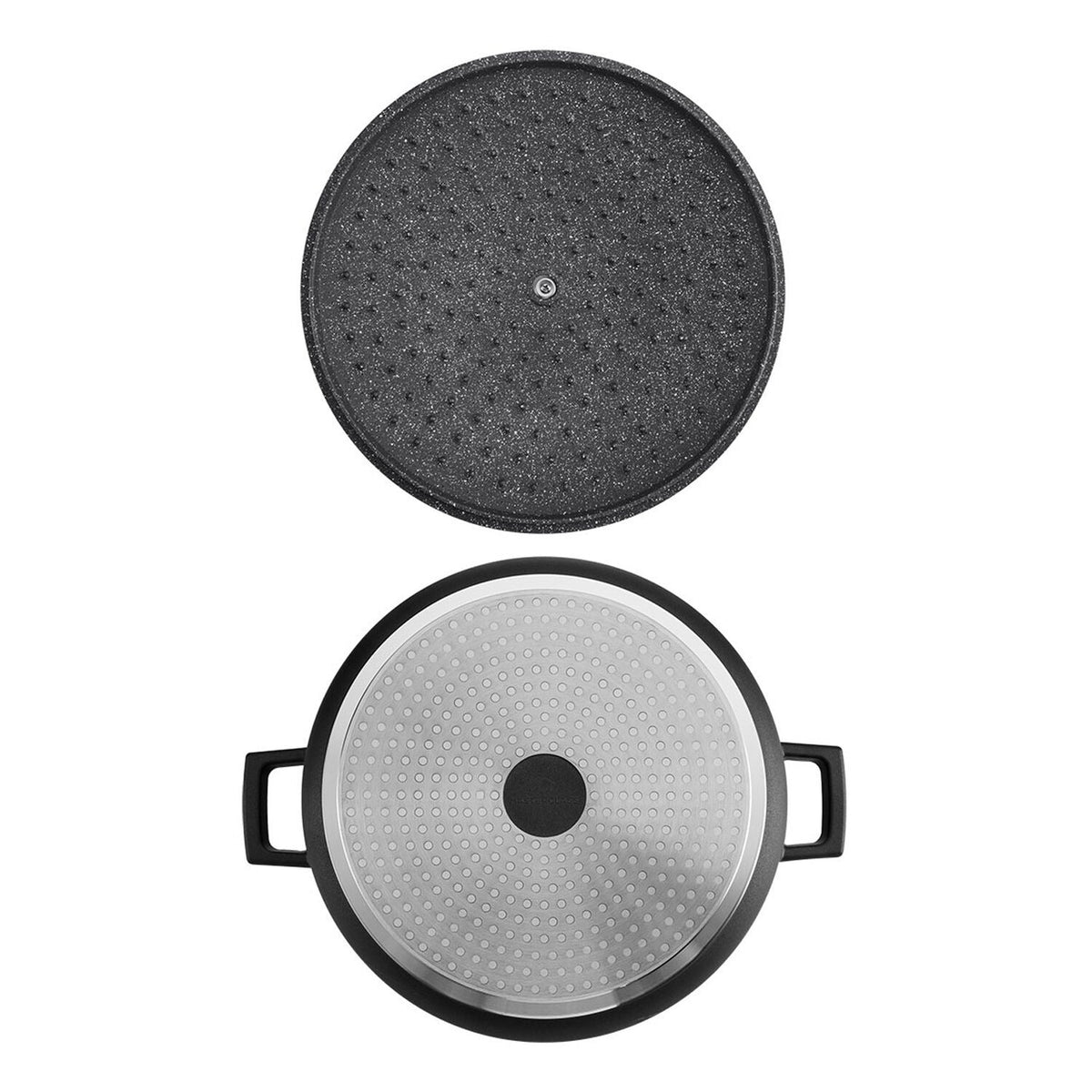 MasterClass 32cm Cast Aluminium Shallow Casserole Dish Black