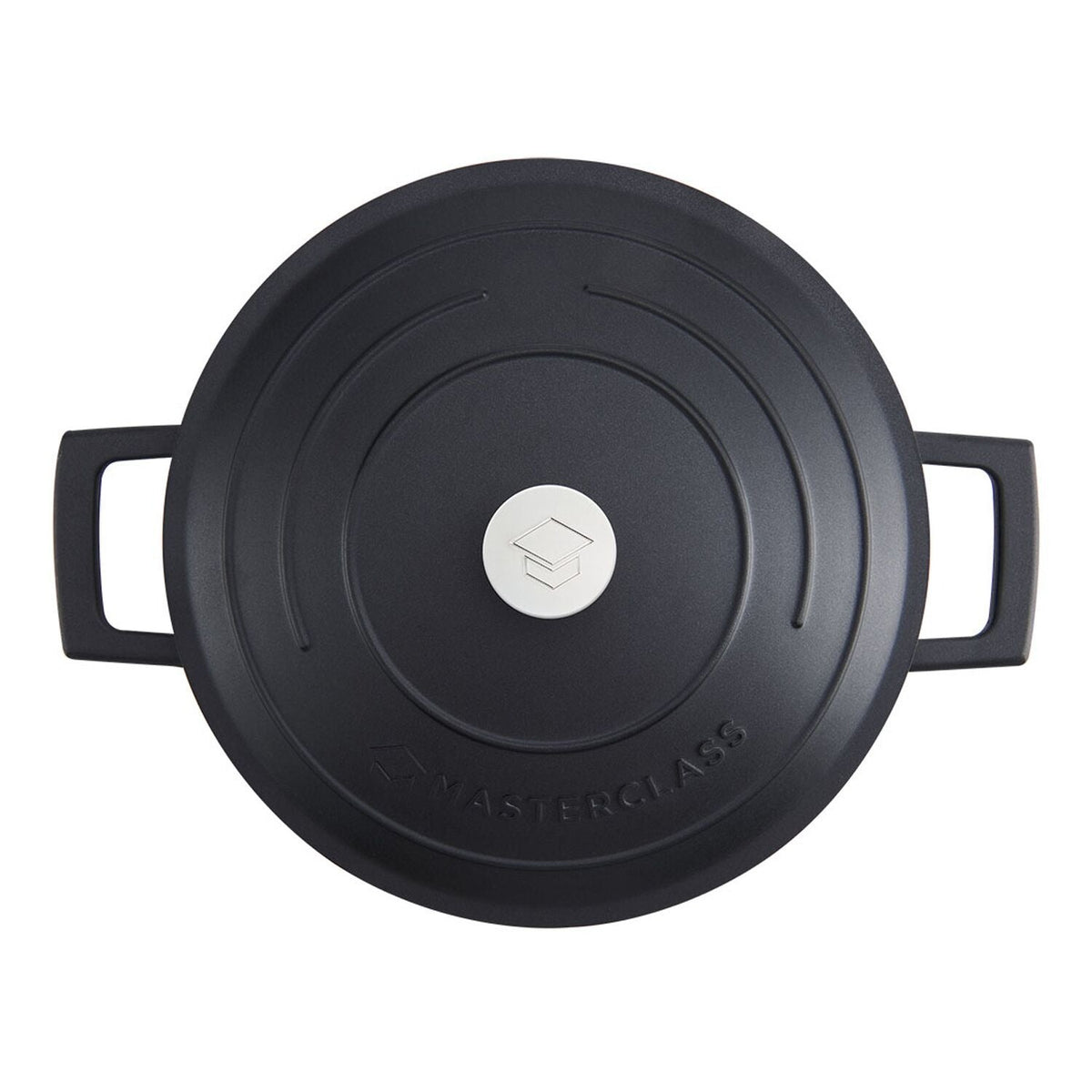 MasterClass 24cm Cast Aluminium Shallow Casserole Dish Black