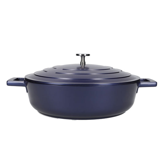 MasterClass 28cm Cast Aluminium Shallow Casserole Dish Blue