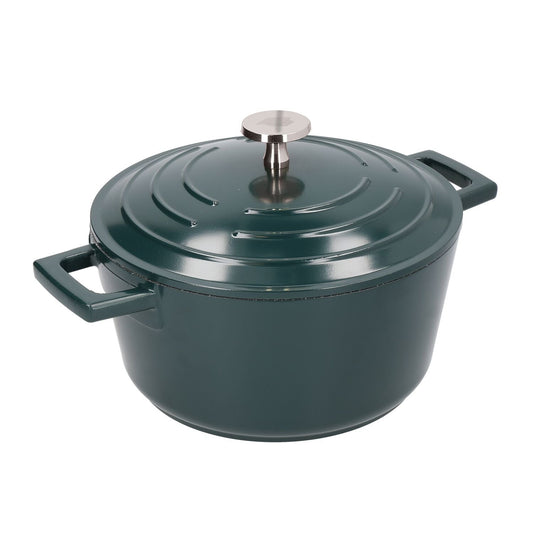 MasterClass 20cm Cast Aluminium Casserole Dish Hunter Green