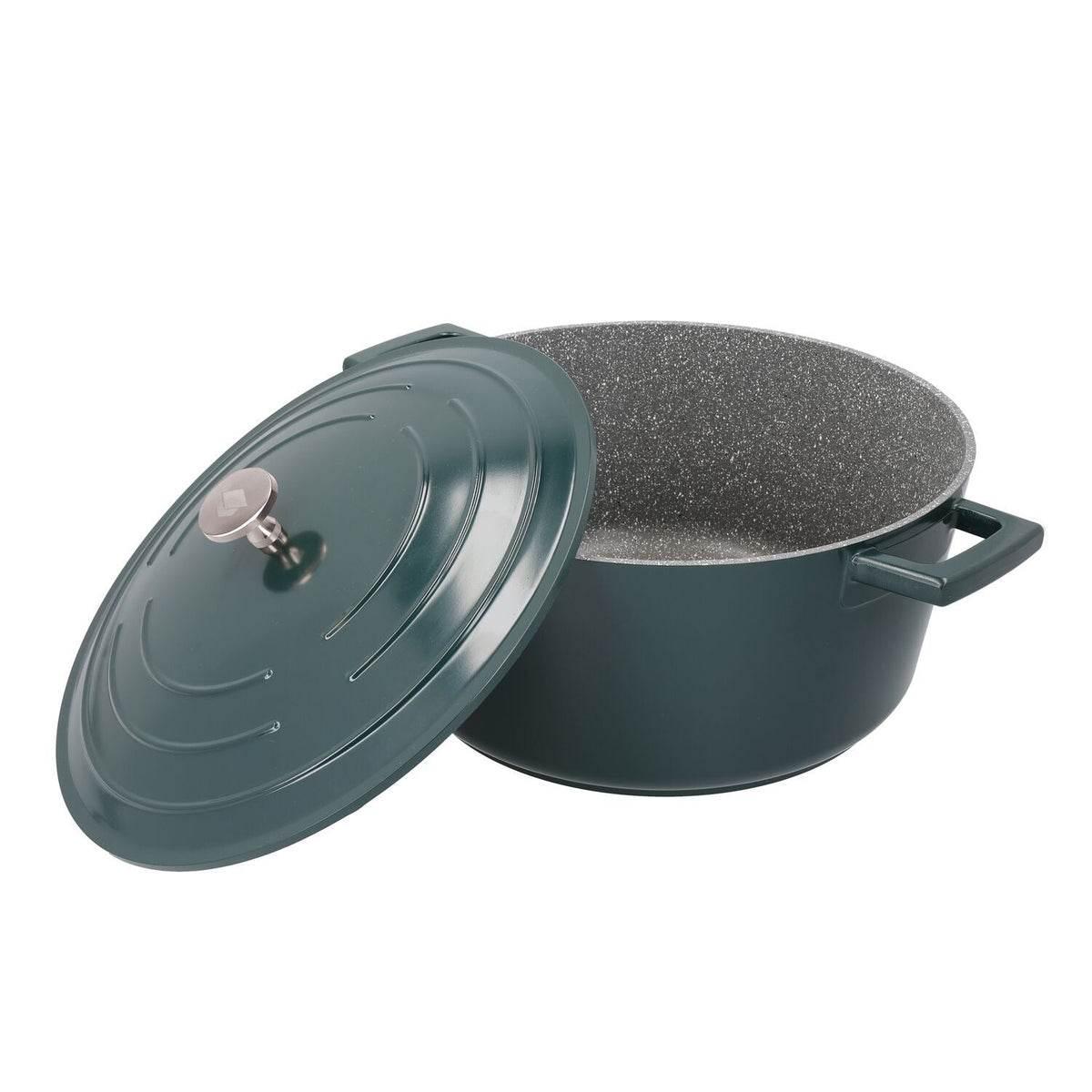 MasterClass 28cm Cast Aluminium Casserole Dish Hunter Green