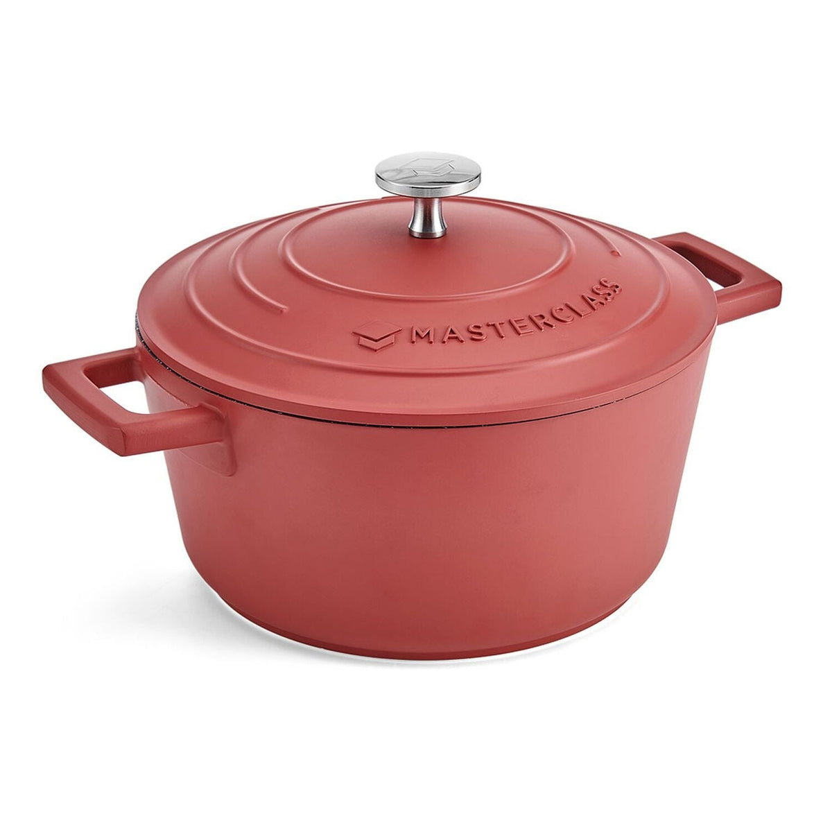 MasterClass 20cm Cast Aluminium Casserole Dish Red