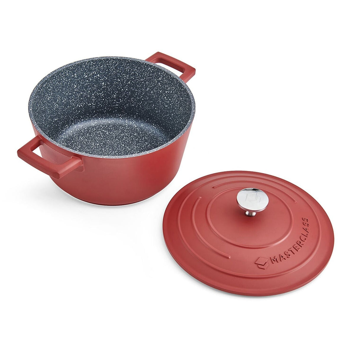 MasterClass 20cm Cast Aluminium Casserole Dish Red