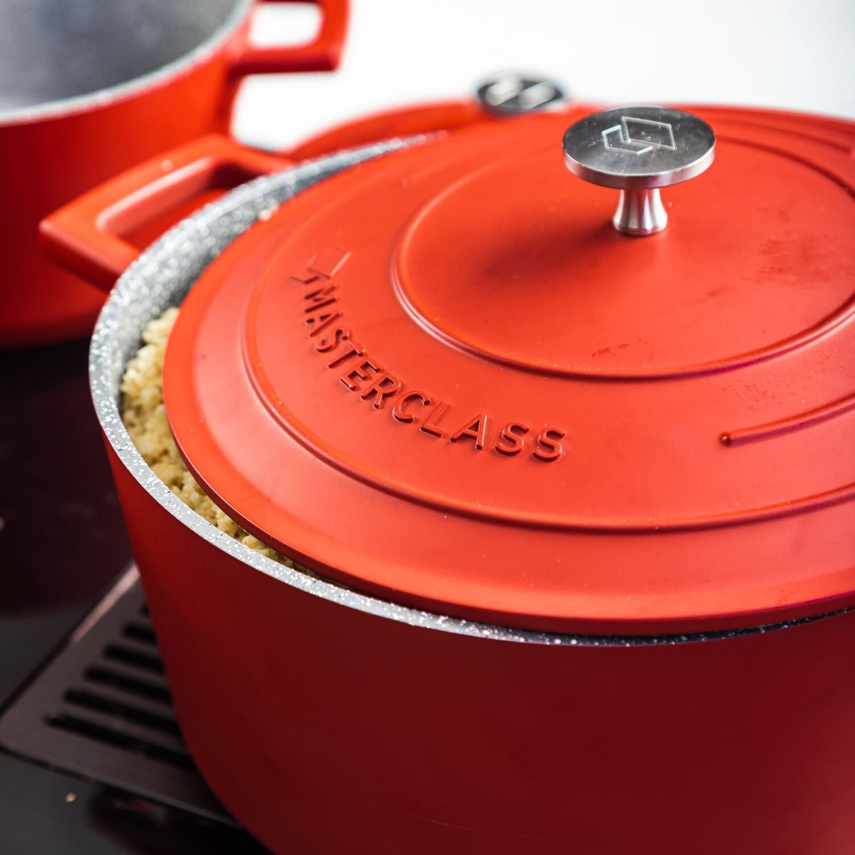 MasterClass 20cm Cast Aluminium Casserole Dish Red