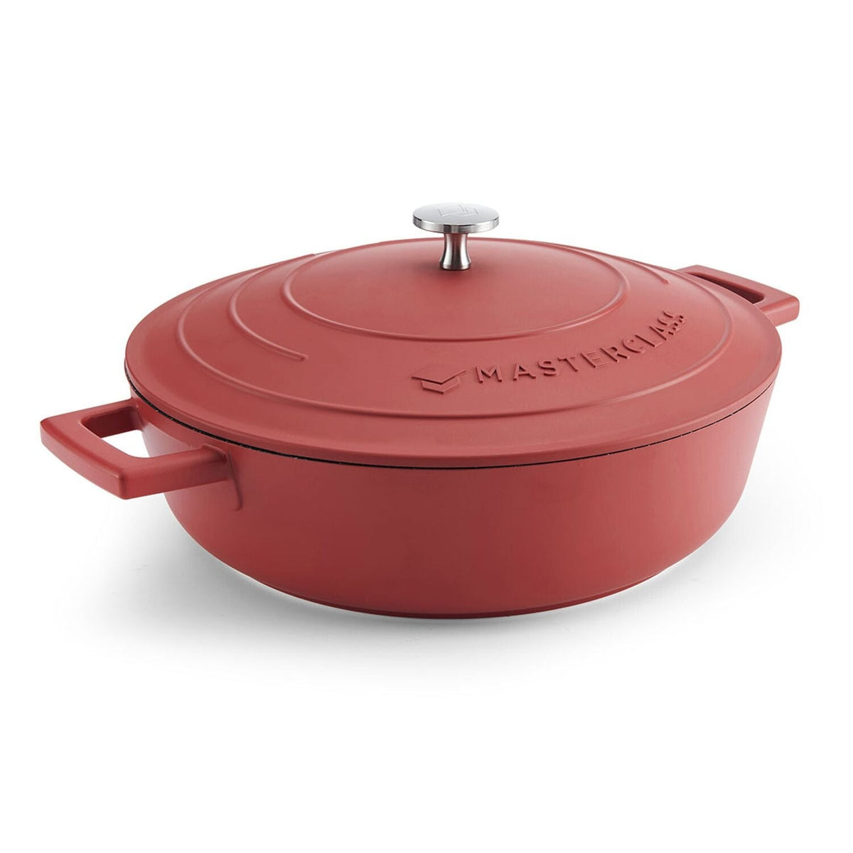 MasterClass 28cm Cast Aluminium Shallow Casserole Dish Red