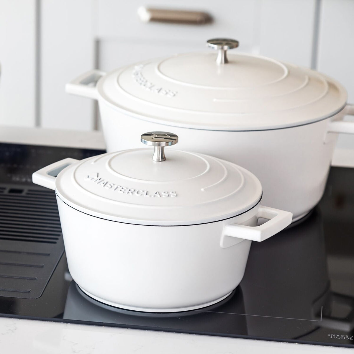 MasterClass 20cm Cast Aluminium Casserole Dish Cream