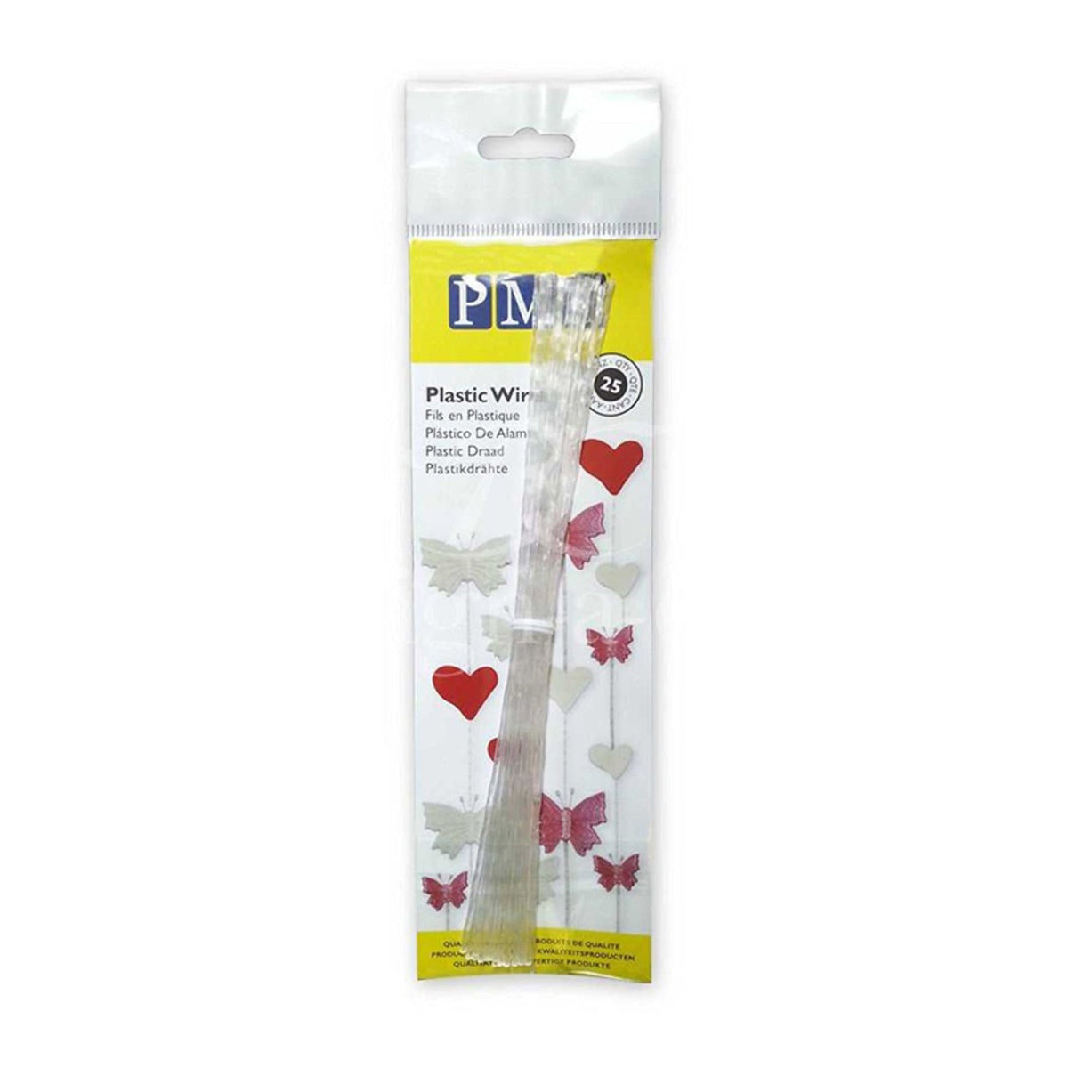 Pack of 25 PME Clear Plastic Cake Wires for Cake Decorating