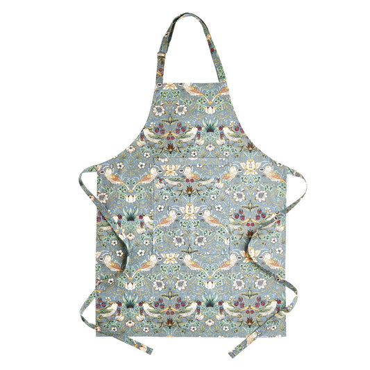 William Morris Blue Strawberry Thief Apron