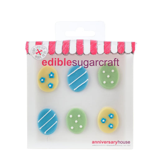6 Easter Egg Sugarcraft Cake Toppers