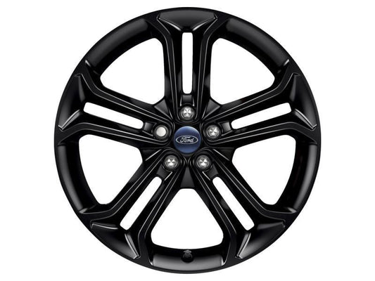 FOCUS 19" SET OF 4 ALLOY WHEEL 5X2-SPOKE DESIGN ABSOLUTE BLACK GLOSSY FINISH 2015-2015