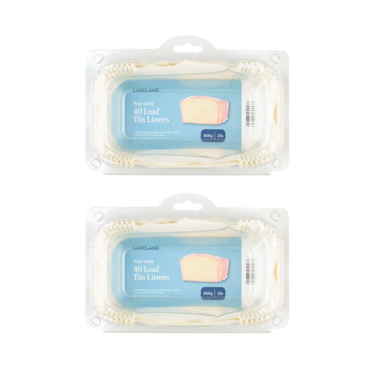 pk2 40 Lakeland 2lb Loaf Tin Liners