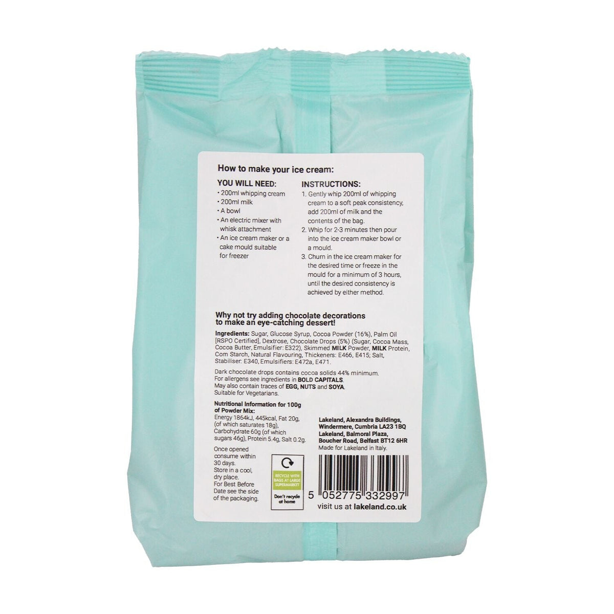 Lakeland Ice Cream Maker Chocolate Ice Cream Mix