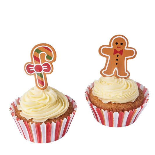 Gingerbread Cupcake Case and Topper Set