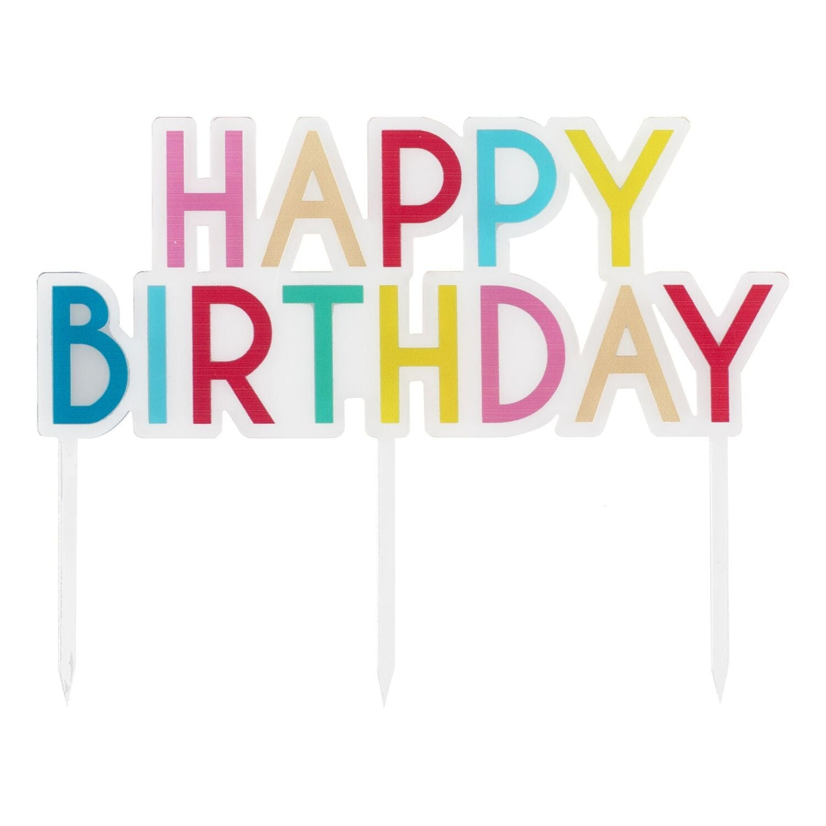 Ginger Ray Rainbow Happy Birthday Cake Topper