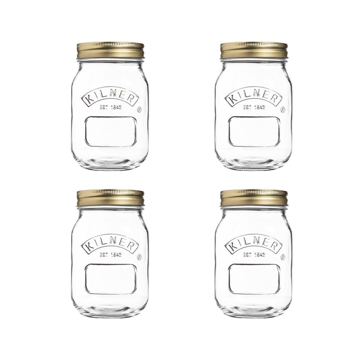 Kilner Regular Mouth Jars 0.5L – Set of 4