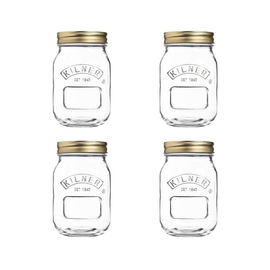 Kilner Regular Mouth Jars 0.5L – Set of 4