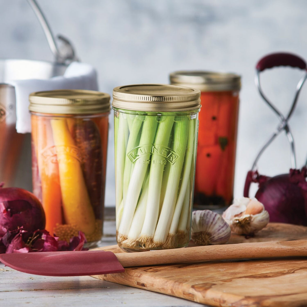 Kilner Wide Mouth Jars 1L – Set of 4