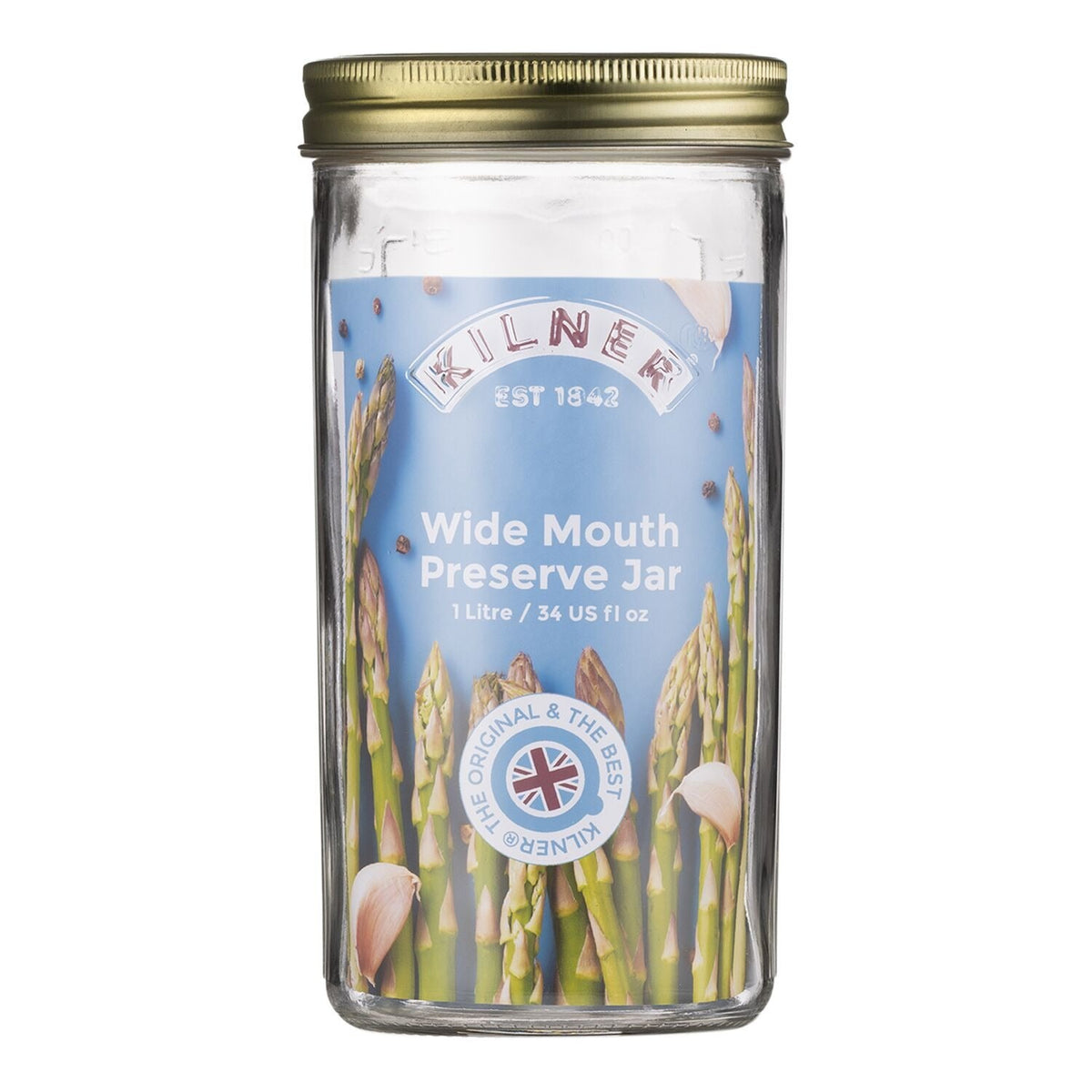 Kilner Wide Mouth Jars 1L – Set of 4
