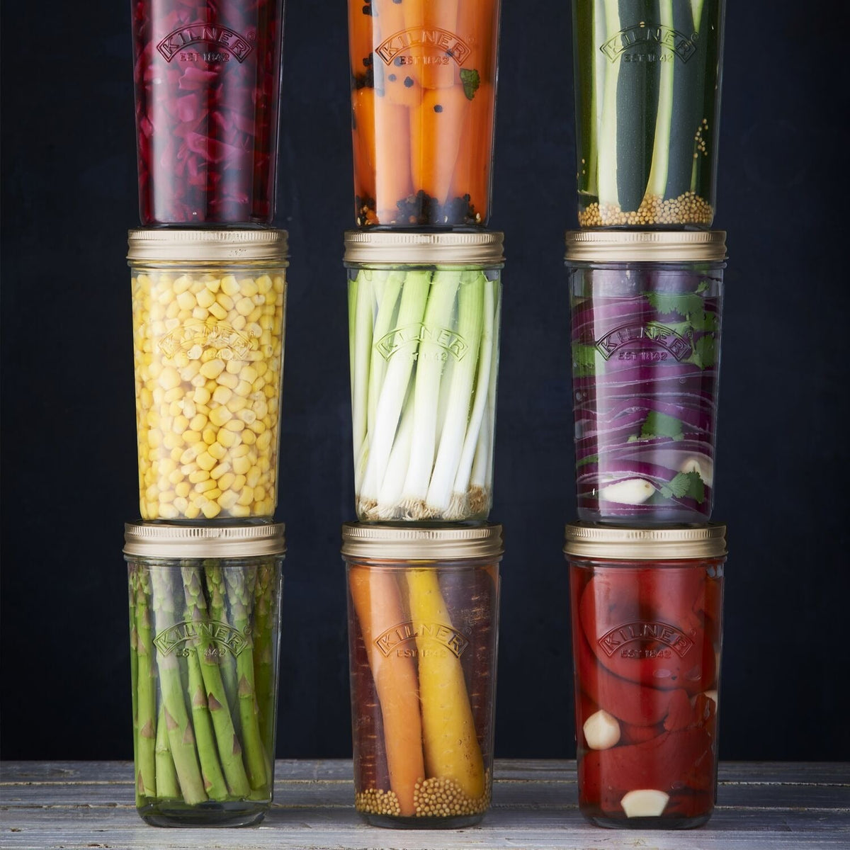 Kilner Wide Mouth Jars 1L – Set of 4