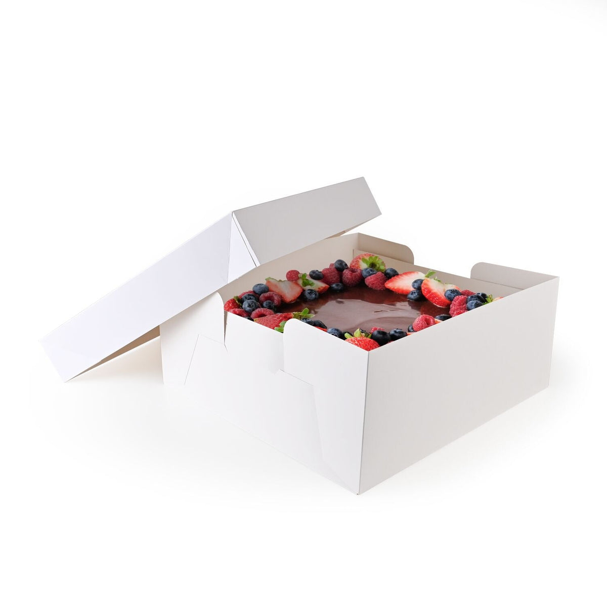 35cm Square White Cardboard Cake Gift Box