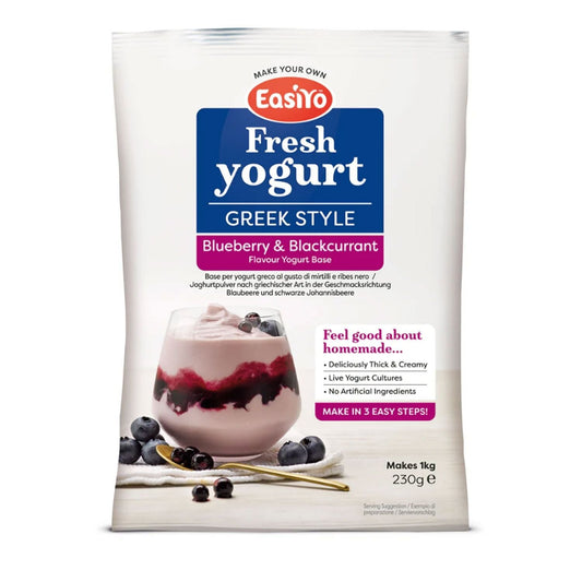 EasiYo Greek Style Blueberry & Blackcurrant Yogurt 230g