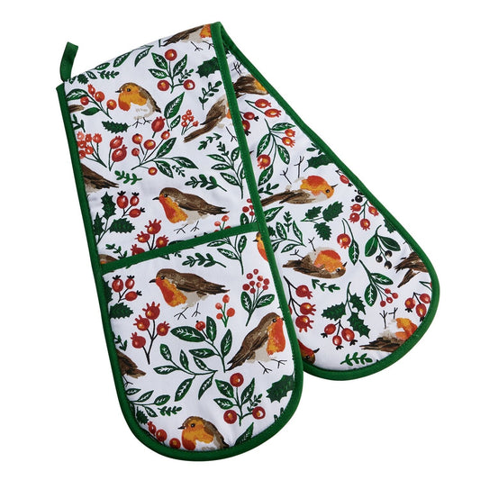 Ulster Weavers Winter Robin Double Oven Glove