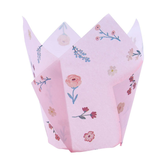 PME Vintage Blossoms Tulip Muffin Cases – Pack of 24