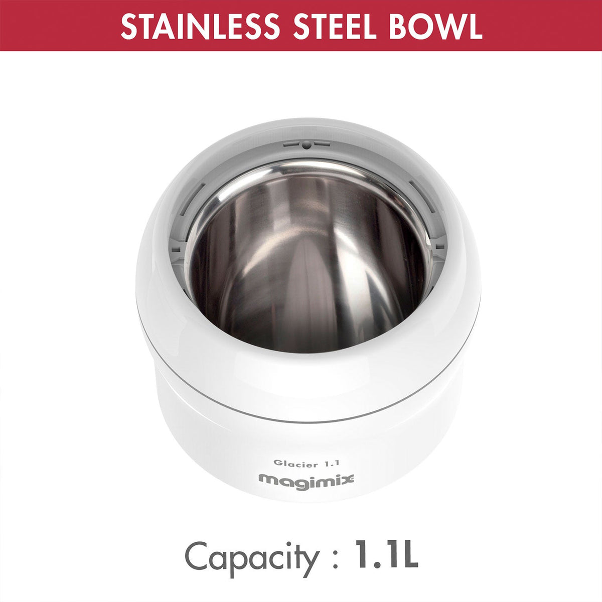 Magimix Le Glacier 1.1L Ice Cream Maker – White