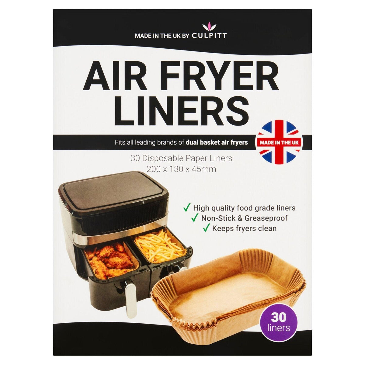 Culpitt Air Fryer Liners - Pack of 30